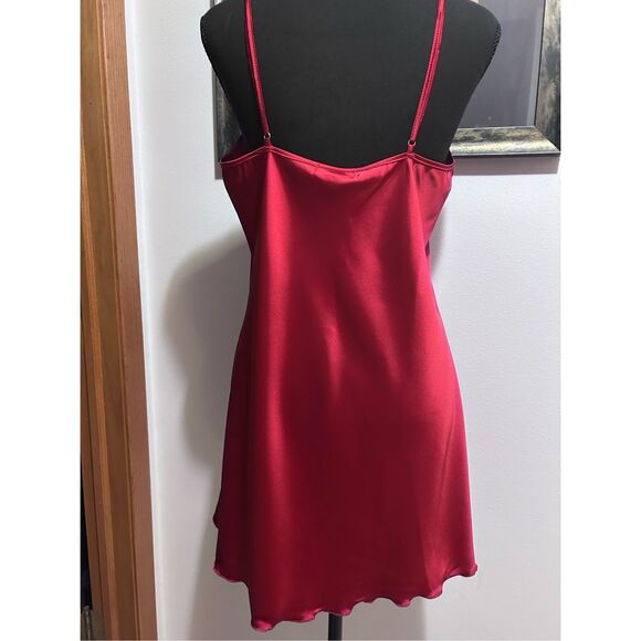 Ekouaer Women's Size L Magenta Sleepwear Lingerie Chemise Lace V-Neck NWT Nightg - Picture 5 of 11